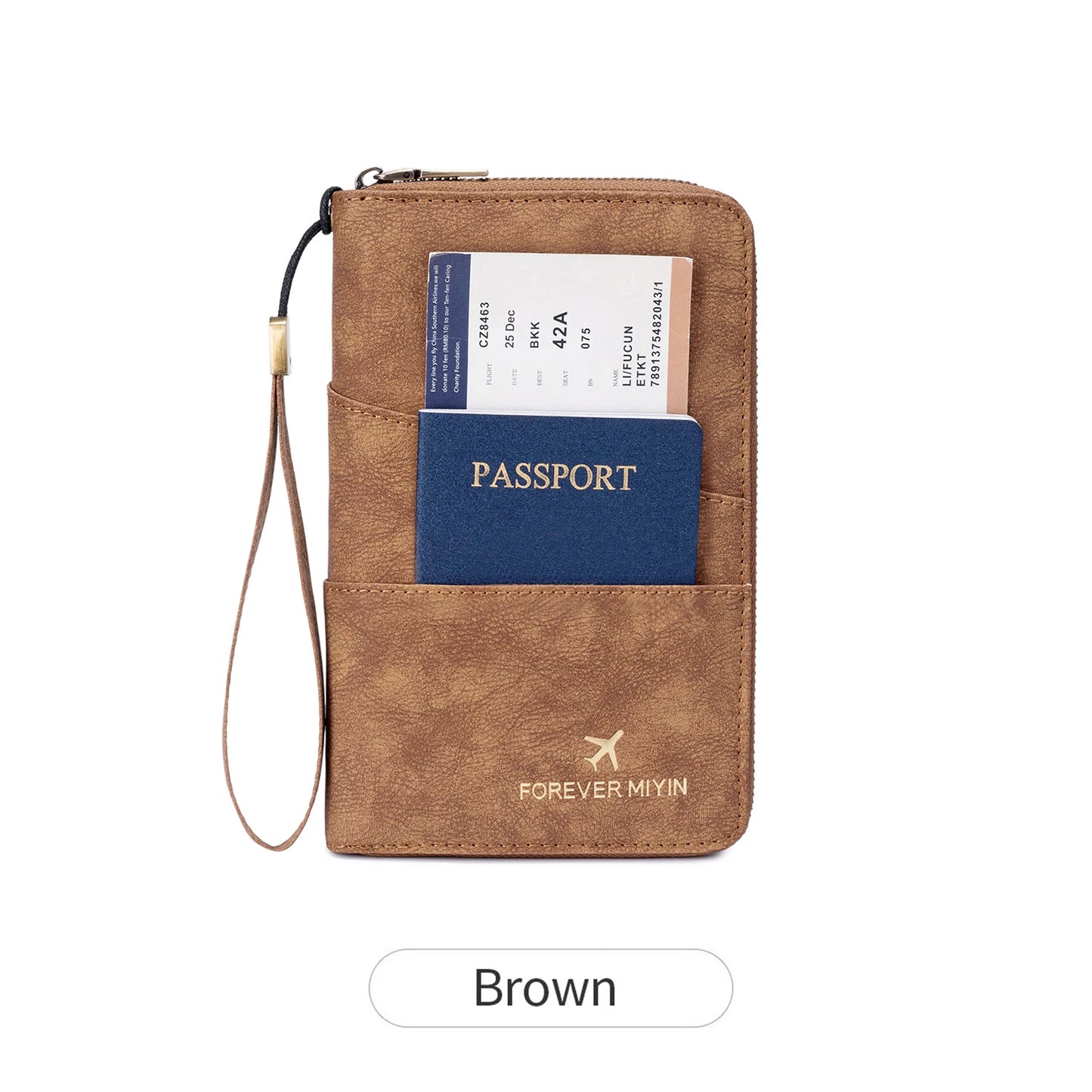RFID Passport Holder Travel Wallet – Large Capacity PU Leather