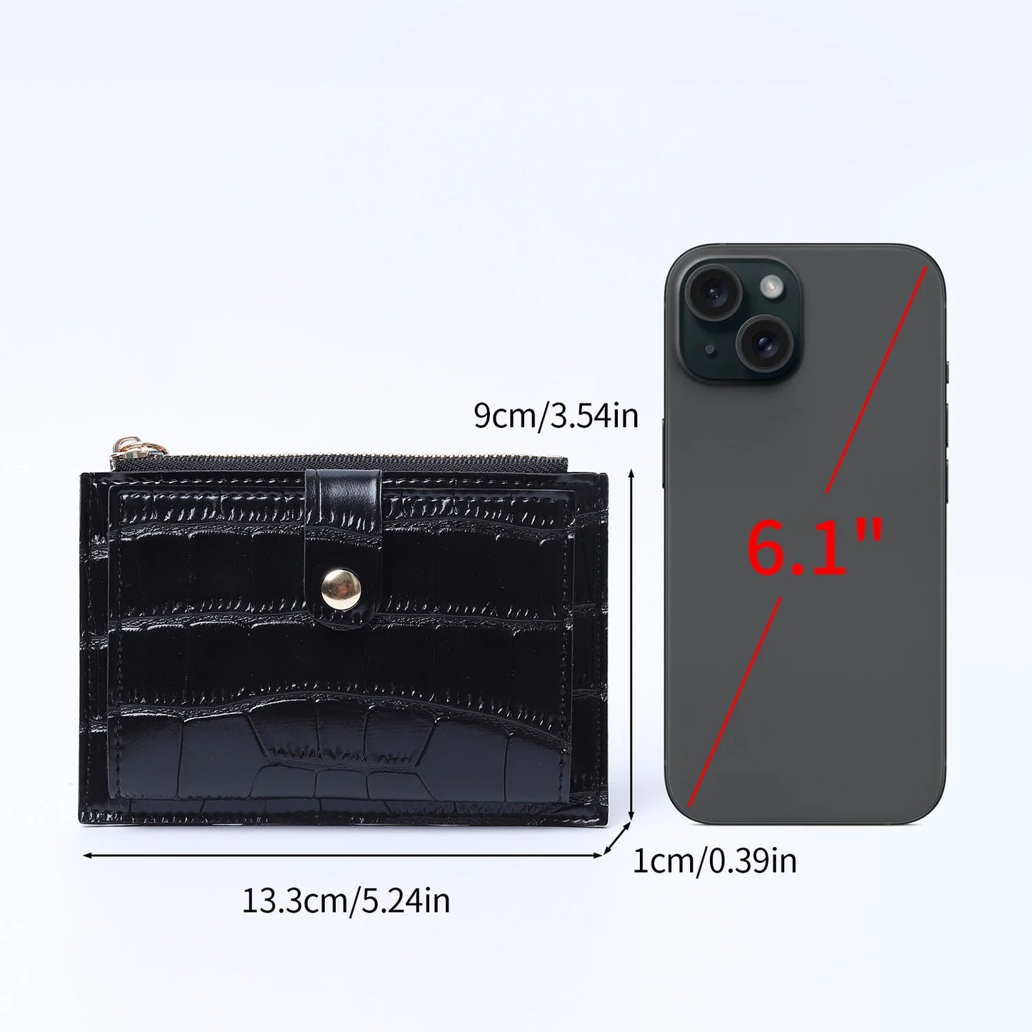 Women's Mini PU Leather Card Holder Wallet with Coin Purse
