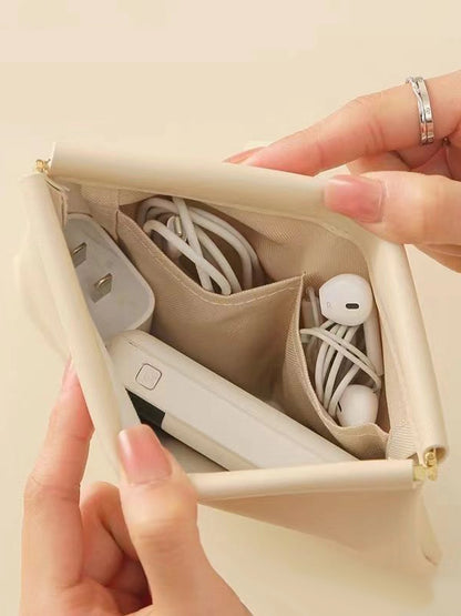 Snap-Close Cosmetic Bag – Portable Makeup & Toiletry Pouch