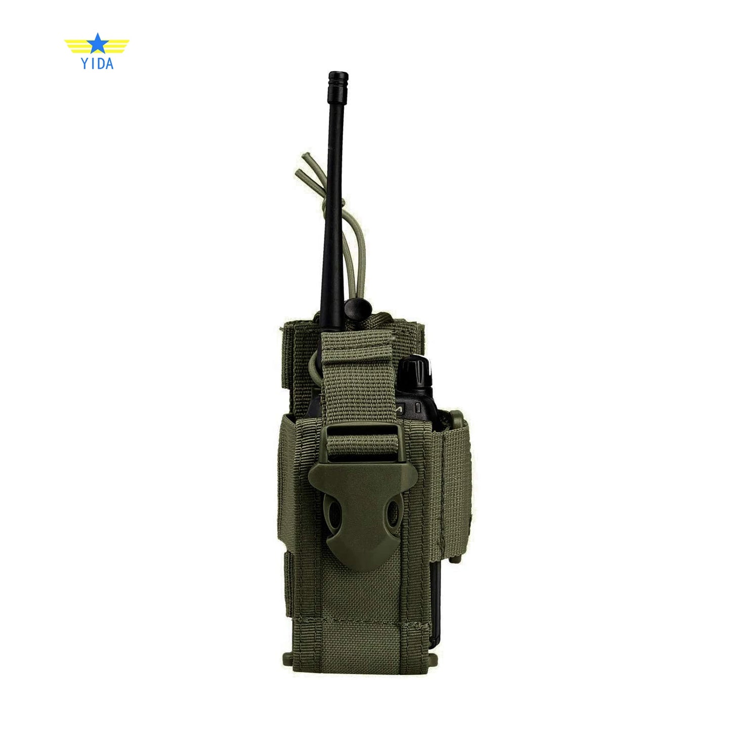 Tactical MOLLE Radio Holster Pouch – Adjustable Nylon Walkie Talkie Holder