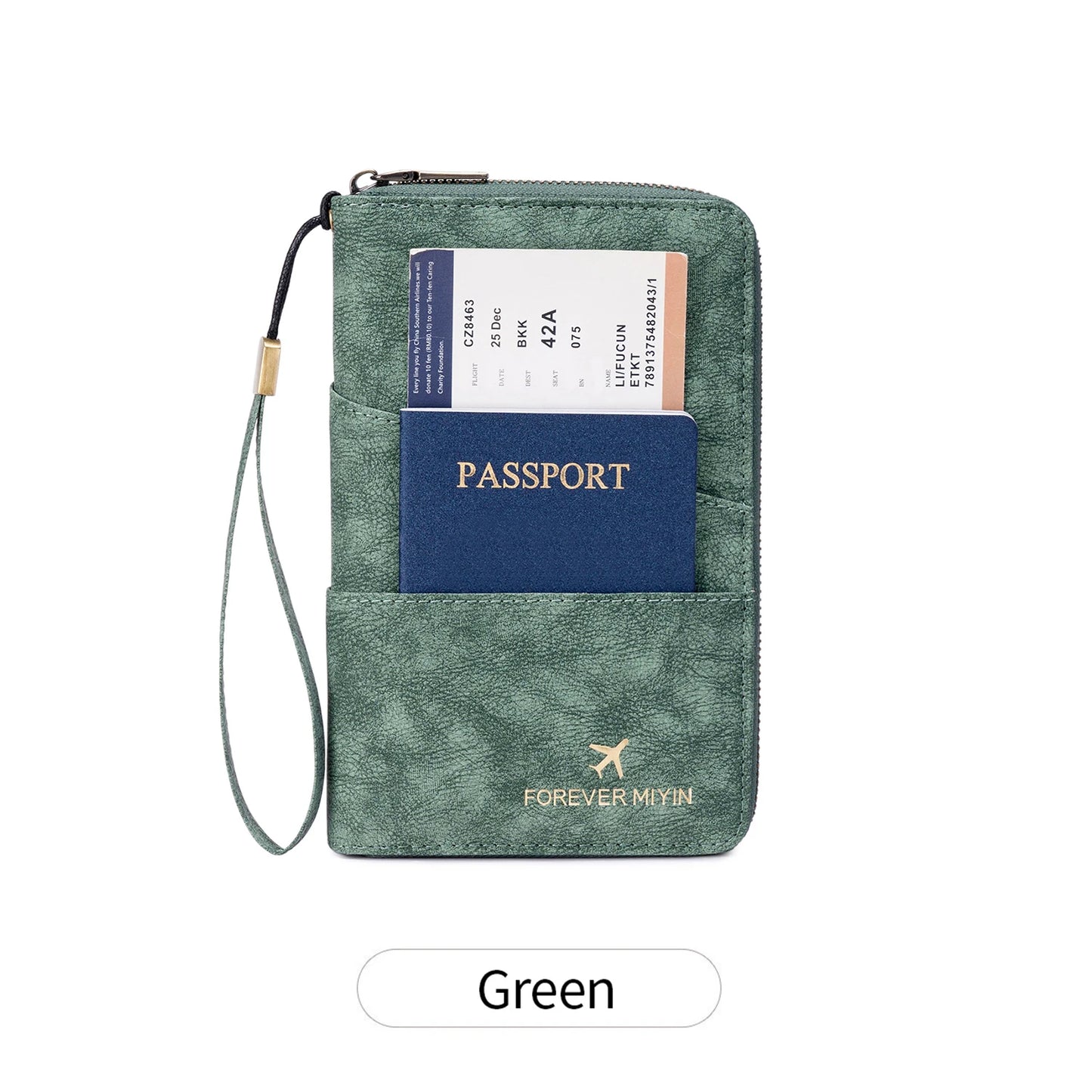 RFID Passport Holder Travel Wallet – Large Capacity PU Leather