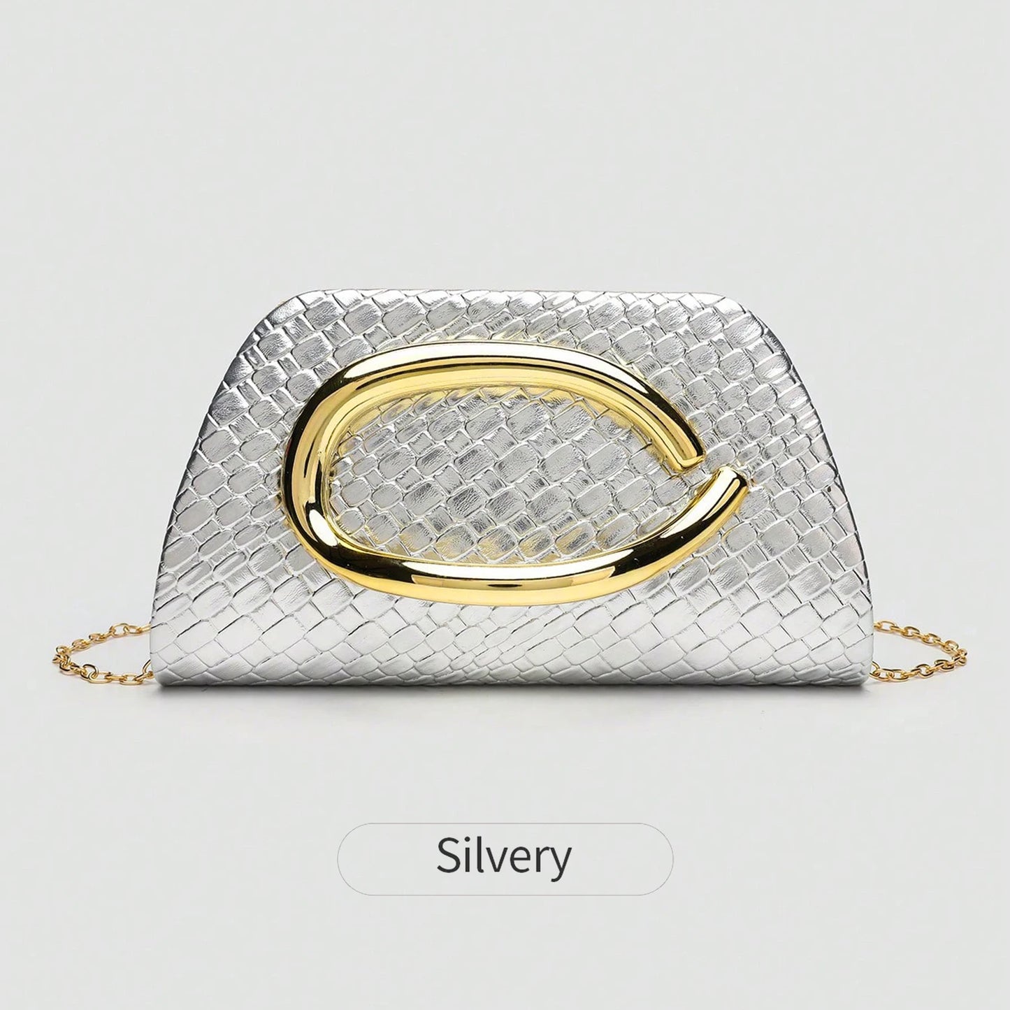 Women's Luxury Evening Clutch Bag – Chain Shoulder Crossbody with Gold Clasp
