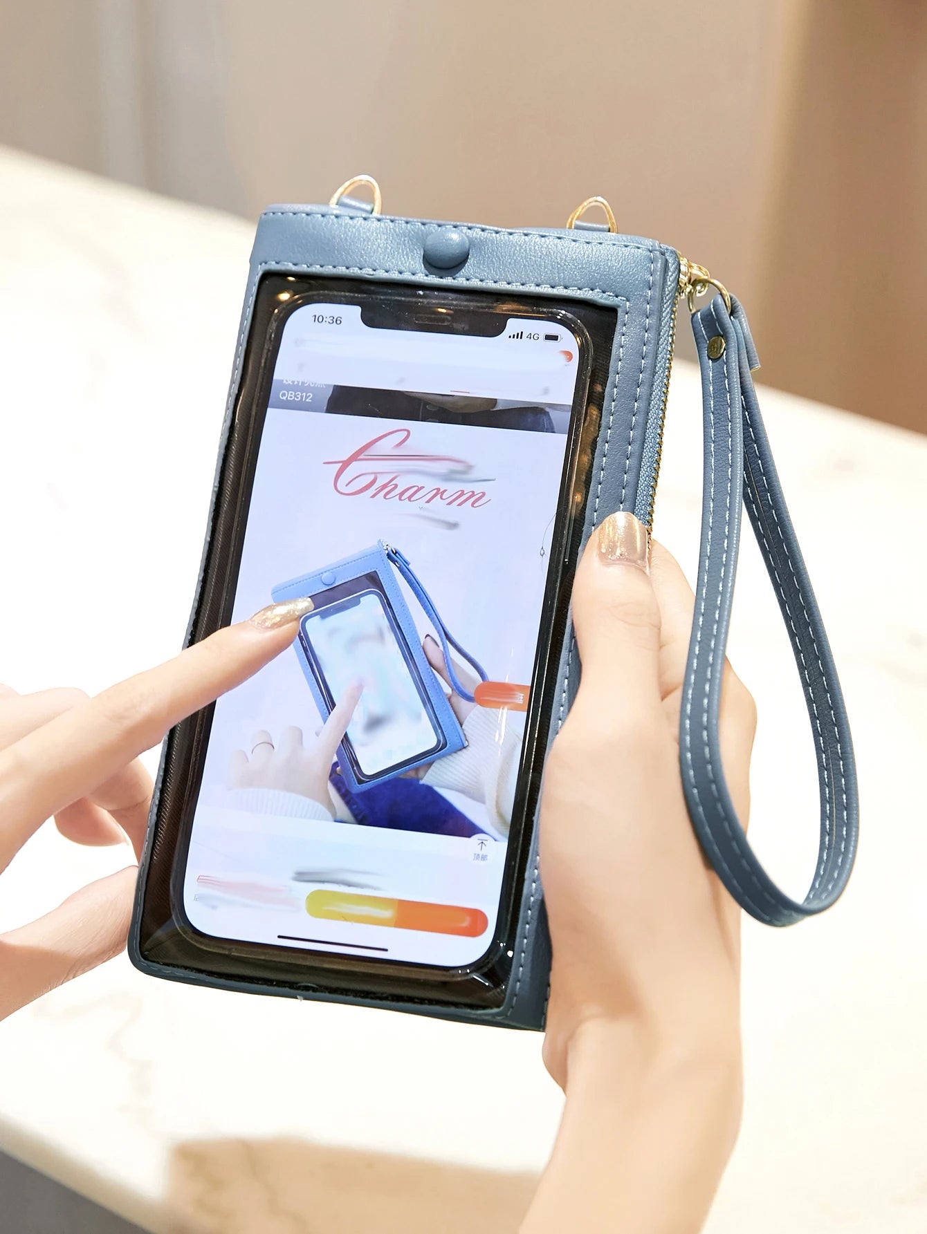 Touchscreen Phone Wallet Crossbody Bag for Women – PU Leather