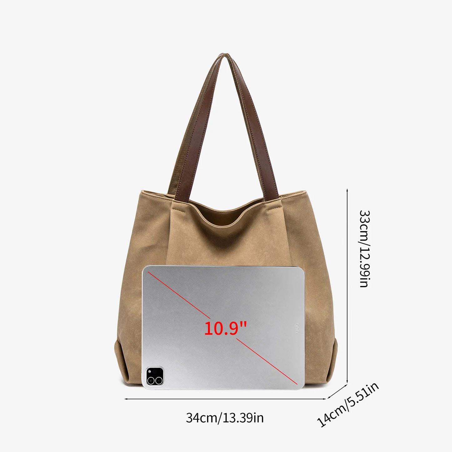 Large Capacity Canvas Tote Bag – Women's Casual Shoulder Bag