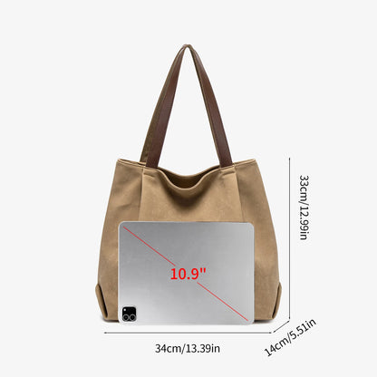 Large Capacity Canvas Tote Bag – Women's Casual Shoulder Bag