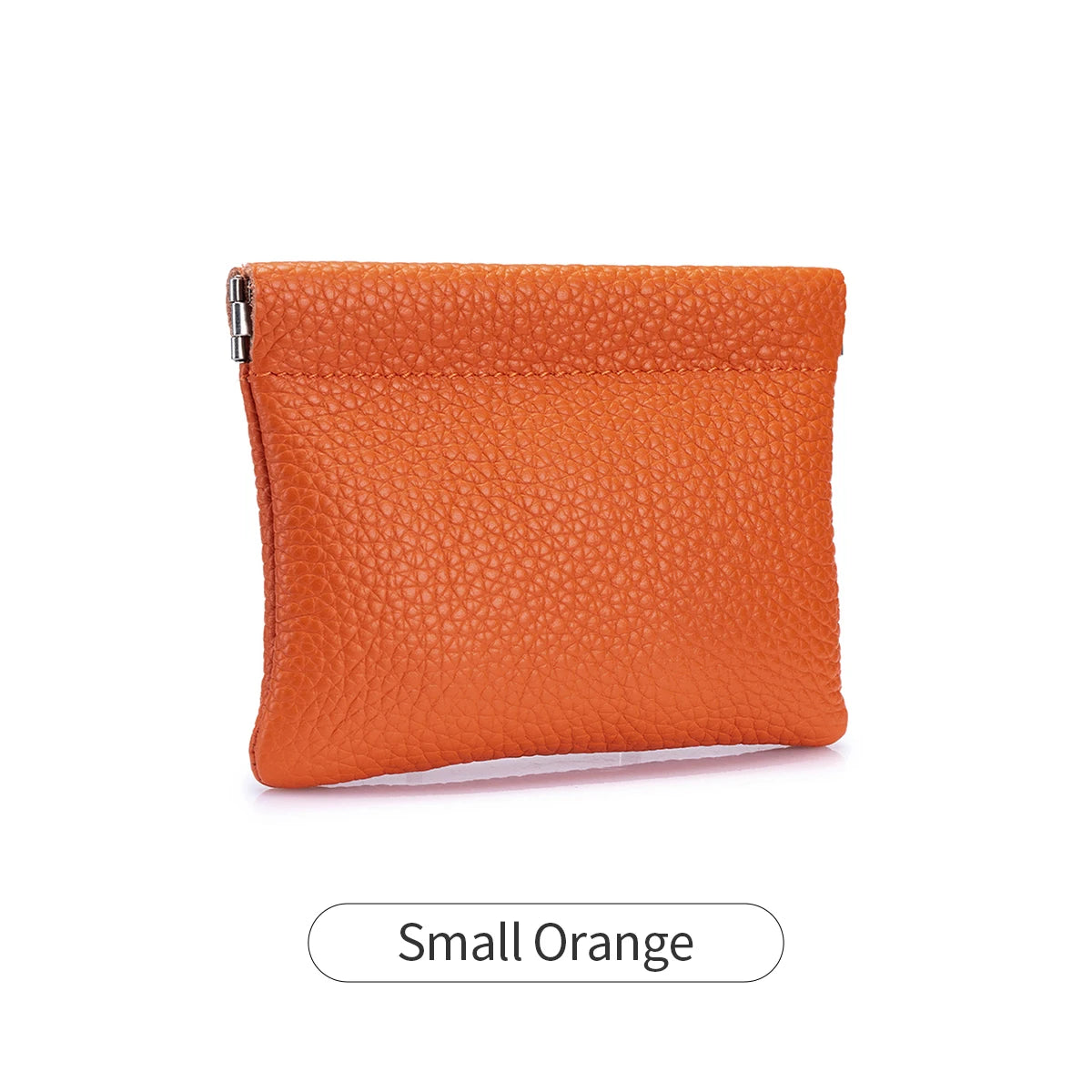 Self-Closing PU Leather Long Wallet Women Squeeze Coin Purse