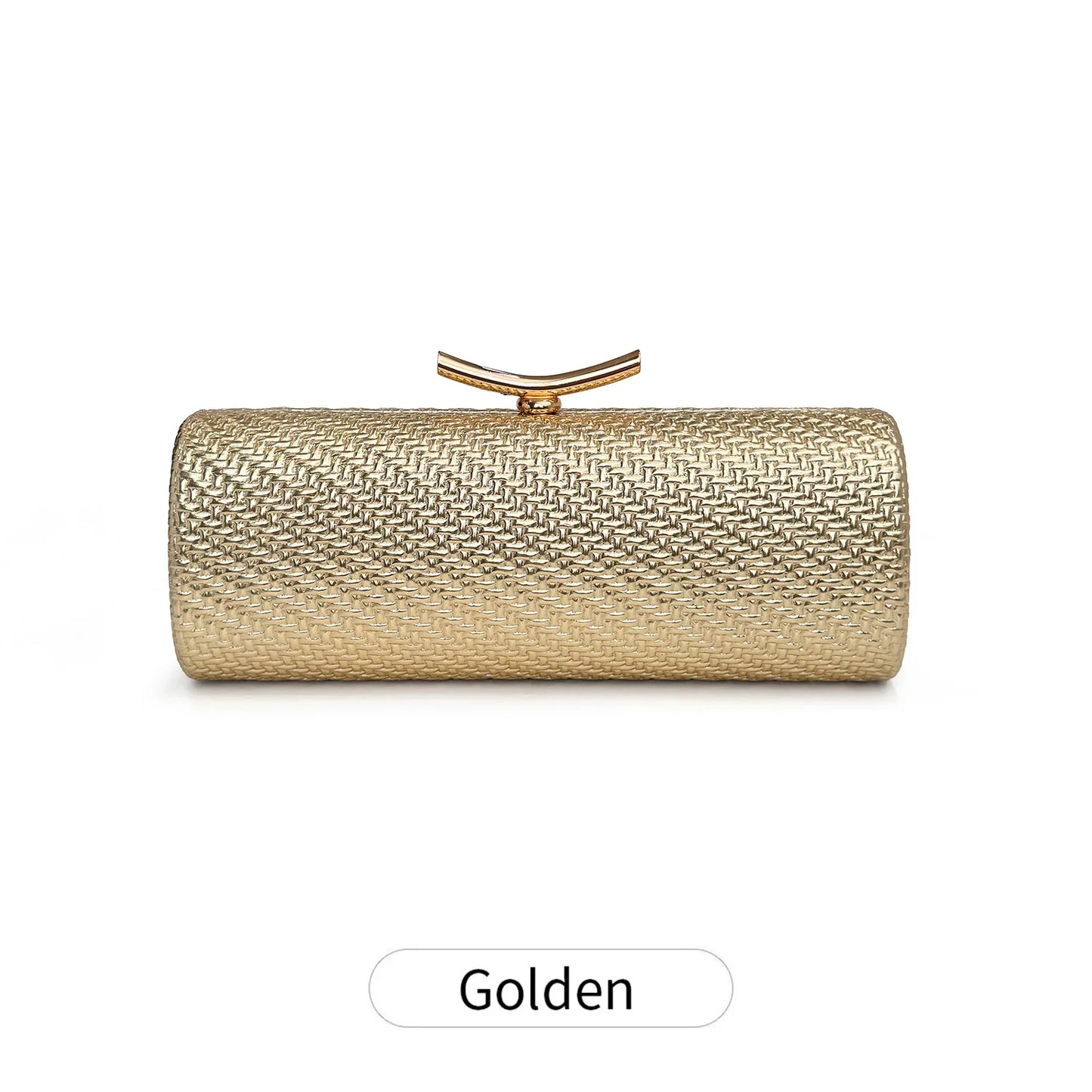 Woven Cylindrical Evening Clutch Bag for Women