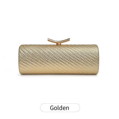 Woven Cylindrical Evening Clutch Bag for Women