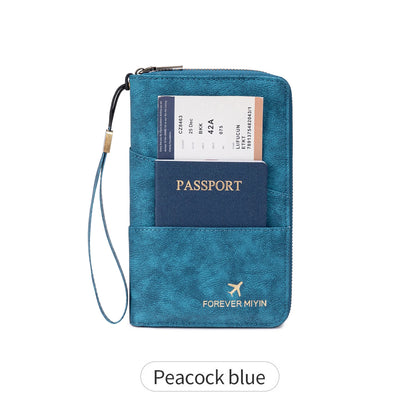 RFID Passport Holder Travel Wallet – Large Capacity PU Leather