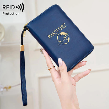 RFID Blocking Passport Holder & Travel Wallet – Credit Card Bag for Women & Men