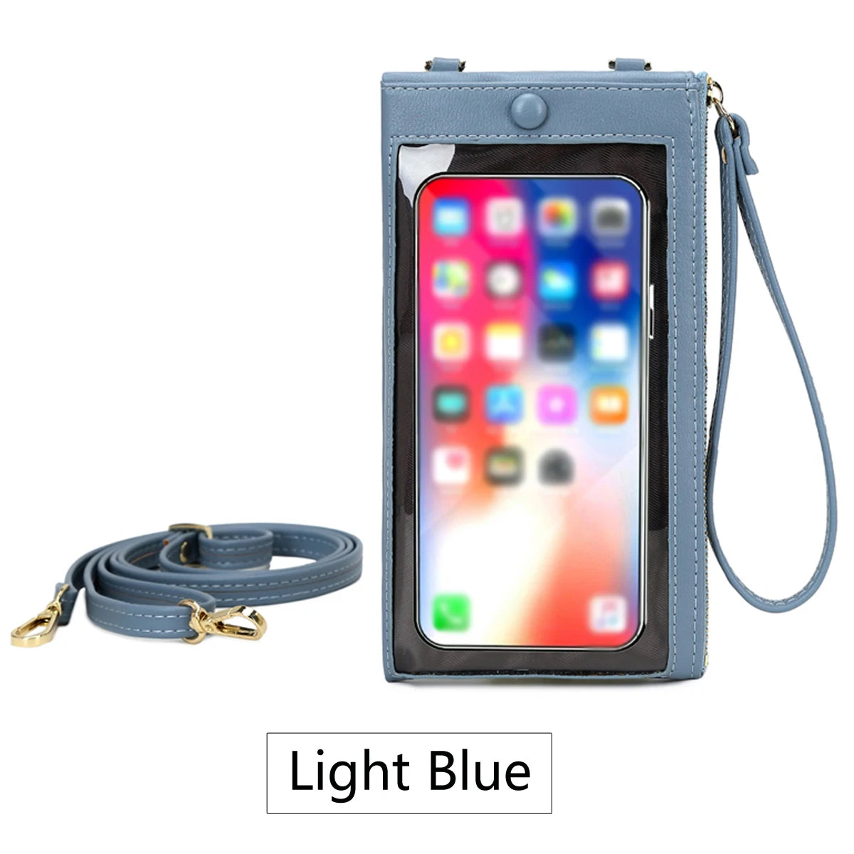Touchscreen Phone Wallet Crossbody Bag for Women – PU Leather
