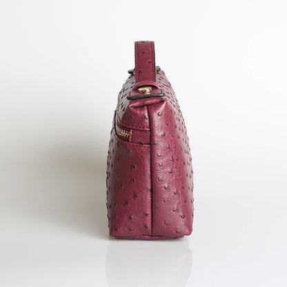 Embossed Leather Makeup Bag – Women's Exotic Pattern Clutch