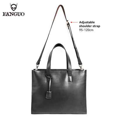 Genuine Leather Briefcase – Handmade 16" Laptop Messenger Bag for Men & Women
