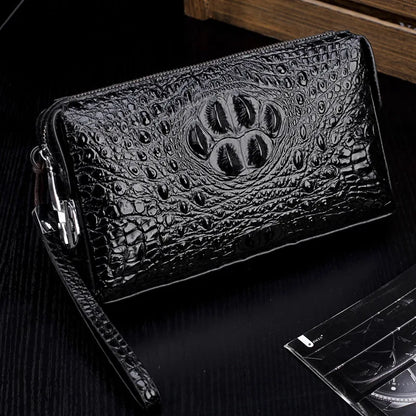 Crocodile Pattern Genuine Leather Clutch Bag