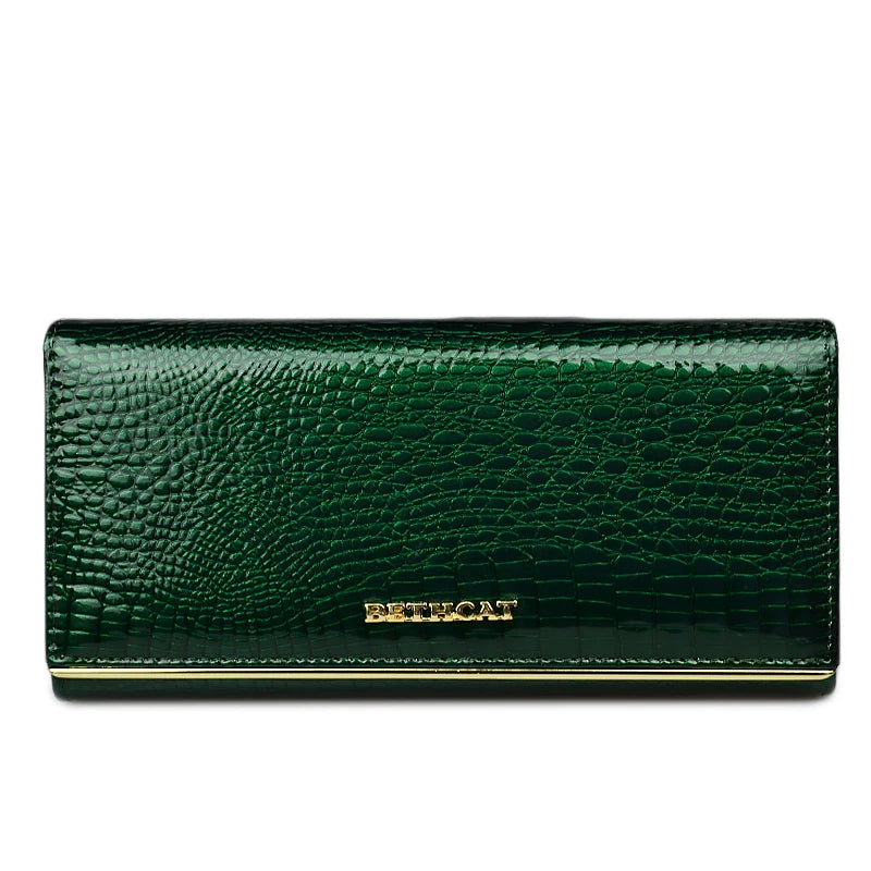 Genuine Leather Alligator Pattern Women's Long Wallet – BETHCAT