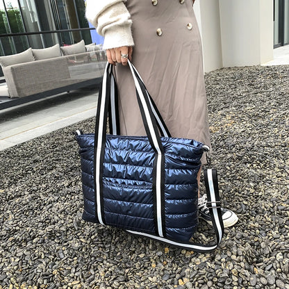 New Big Shoulder Bags Space Cotton Padded Handbags Woman Large Capacity Tote Bags Ladies Shopper Bolsa Feminina