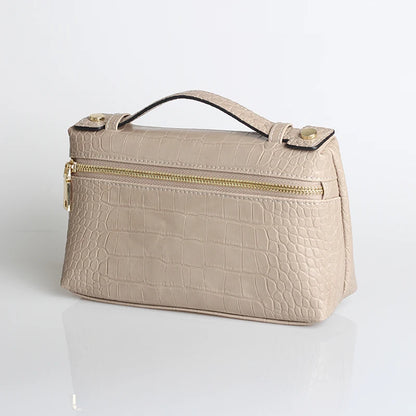 Crocodile Pattern Makeup Bag Large Capacity Women Travel Toiletry Carry Case Classic Organizr
