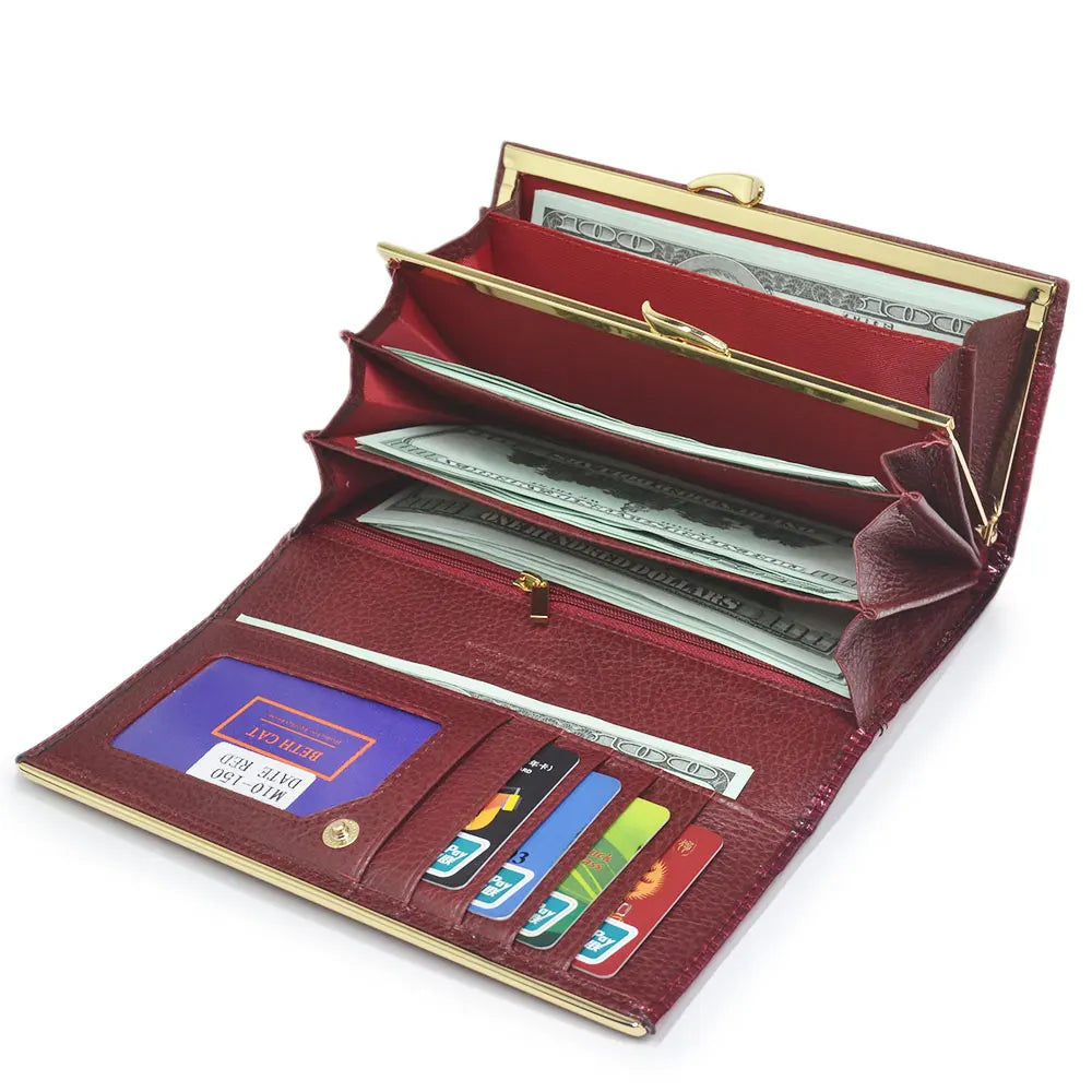 Genuine Leather Alligator Pattern Women's Long Wallet – BETHCAT