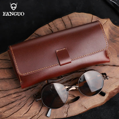 Genuine Leather Glasses Case – Handmade Sunglasses & Eyeglasses Holder