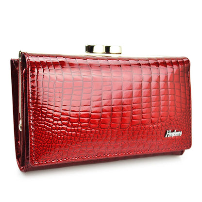 Alligator Pattern Women's Genuine Leather Short Wallet