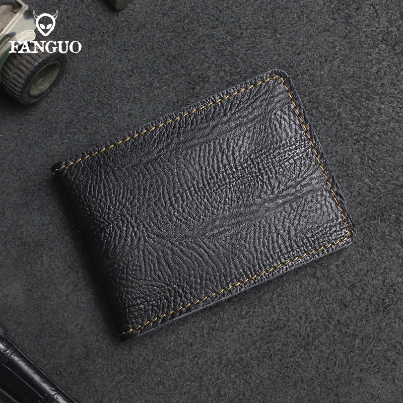 Genuine Leather Ostrich Pattern Driver's License Holder & Card Wallet