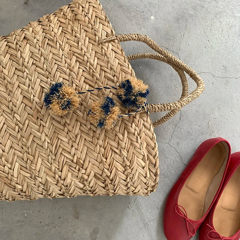 Weave Large Tote Bag 2021 Summer Straw Women S Designer Handbag Capacity Beach Travel Basket