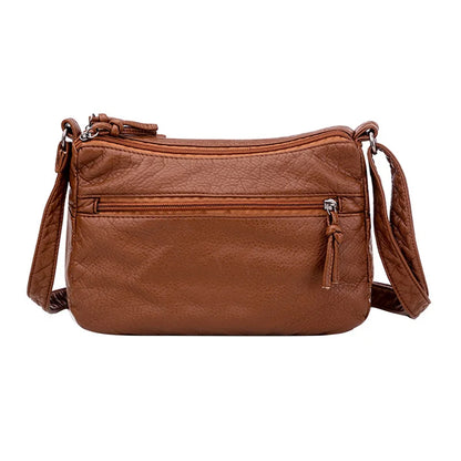 Soft PU Leather Crossbody Bag for Women – Lightweight Multi-Pocket Shoulder Purse