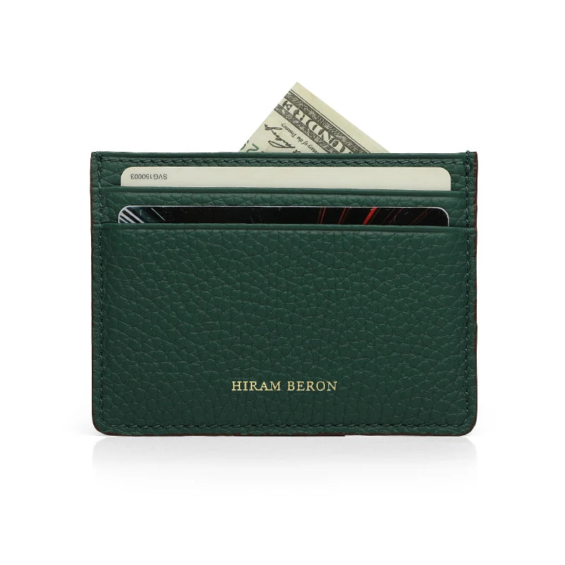 Monogram Pebble Leather Card Holder Wallet – Women & Men