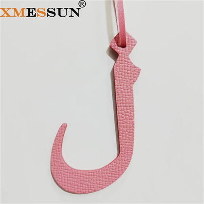 Wholesale Luxury Genuine Natural Leather Character Alphabet Arabic Letter L Keychain Backpack