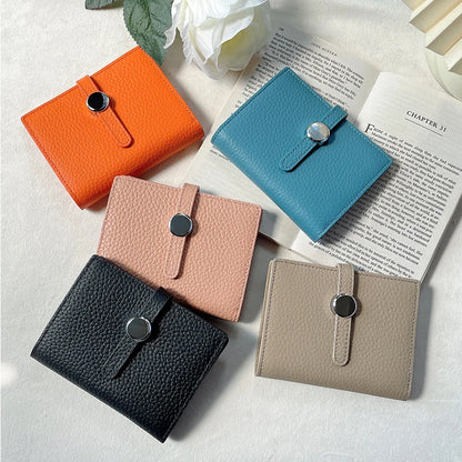 Genuine Leather Small Wallet for Women with Coin Purse