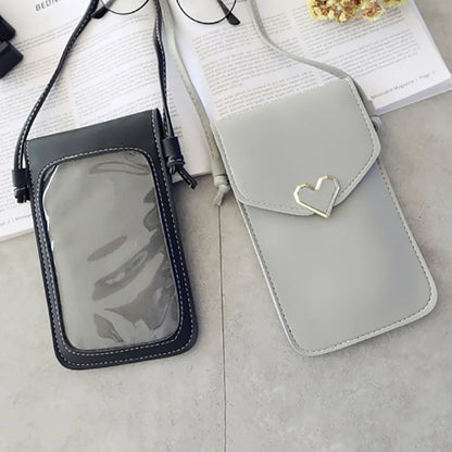 Heart Clasp Phone Crossbody Bag – Women's Mini Shoulder Purse