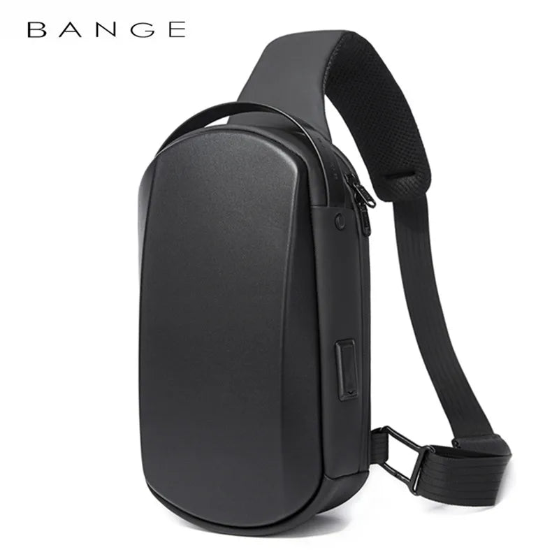 BANGE Crossbody Sling Bag – Waterproof USB Chest Pack for Men