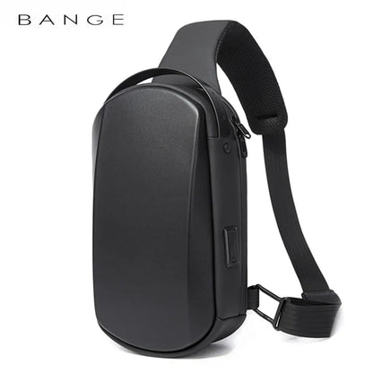BANGE Crossbody Sling Bag – Waterproof USB Chest Pack for Men