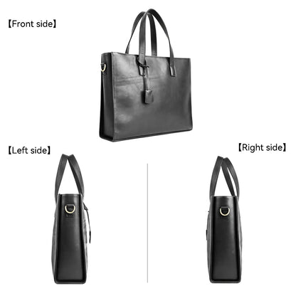 Genuine Leather Briefcase – Handmade 16" Laptop Messenger Bag for Men & Women