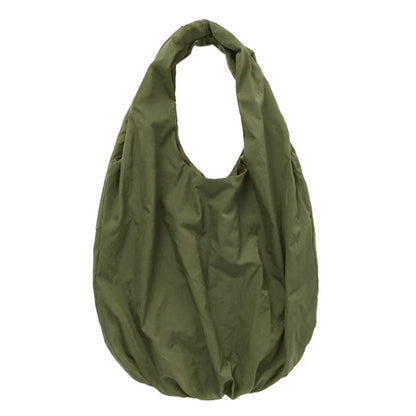 Female Light Farbic Slouch Shopper Bag Teenager Japanese Style Big Capacity Yellow Black Shopping