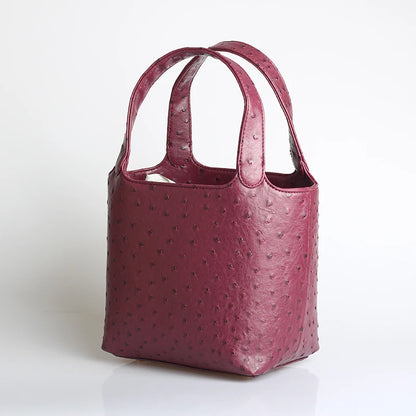 Women S Bag Bucket Bags Female Tote Hand Ladies Designer Luxury Ostrich Leather Shoulder Organizer