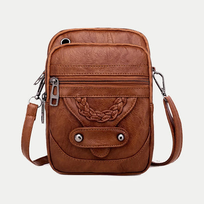 Crossbody Phone Bag for Women – Vintage PU Leather Purse