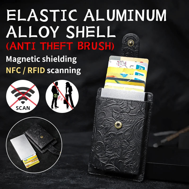 Anti-Theft Aluminum Metal Card Holder Slim Wallet