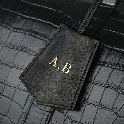 Italian Vegetable Tanned Leather Key Bell Bag Charm – Monogram