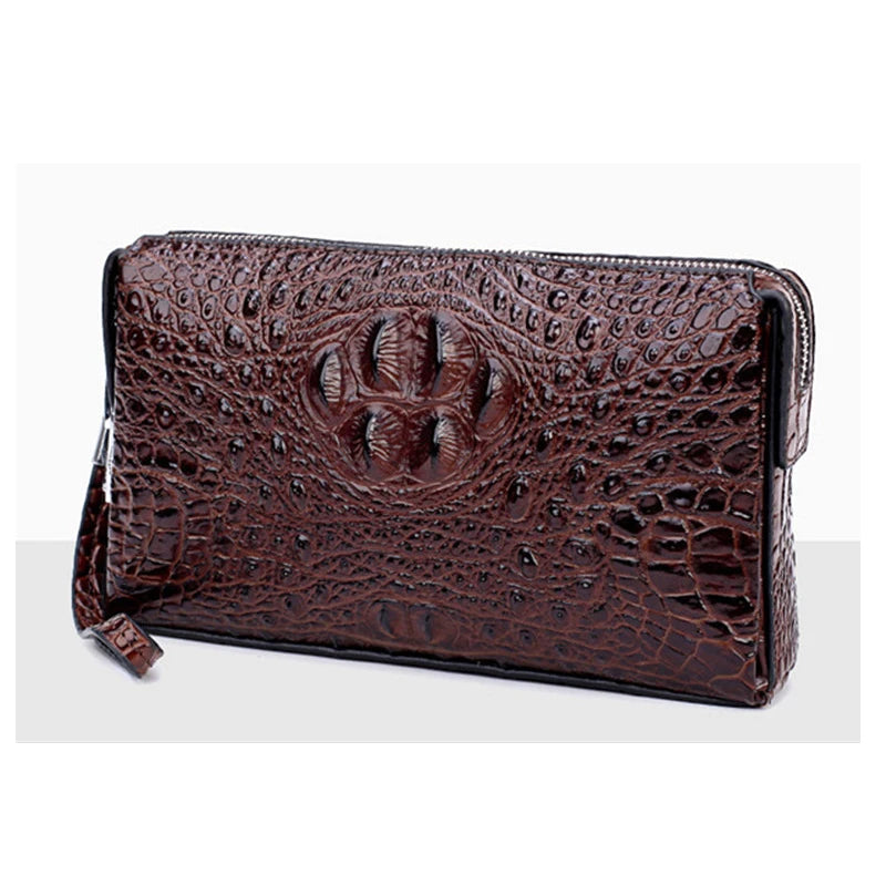 Crocodile Pattern Genuine Leather Clutch Bag