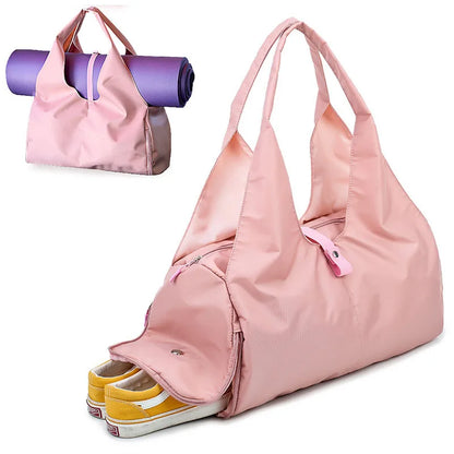 Nylon Sports Tote Bag – Gym & Travel Handbag for Women