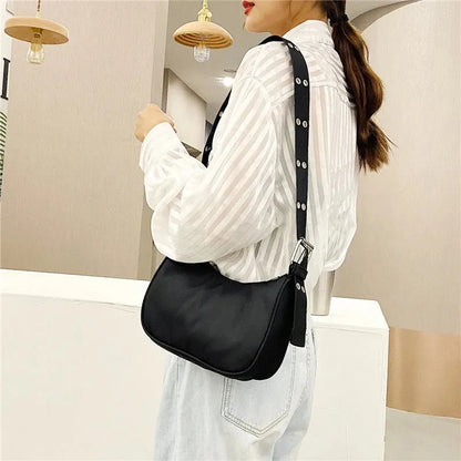 Waterproof Nylon Crossbody Bag for Women – Studded Shoulder Purse