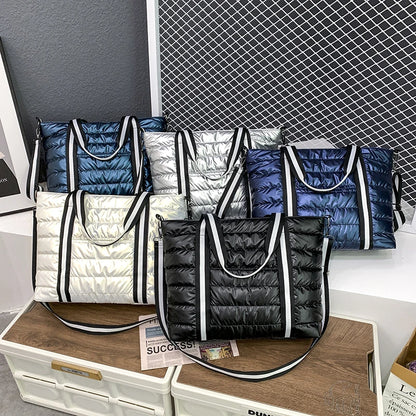 New Big Shoulder Bags Space Cotton Padded Handbags Woman Large Capacity Tote Bags Ladies Shopper Bolsa Feminina