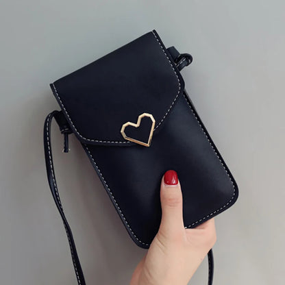 Heart Clasp Phone Crossbody Bag – Women's Mini Shoulder Purse