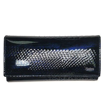 Genuine Leather Alligator Patent Women's Long Clutch Wallet