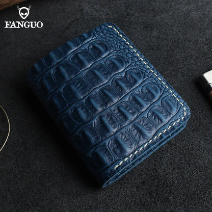 Crocodile Pattern Genuine Leather Wallet for Men