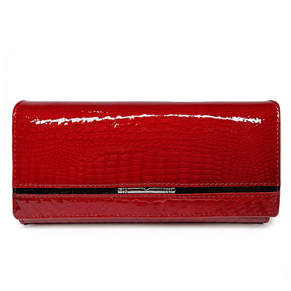 Luxury Crocodile Pattern Leather Wallet for Women
