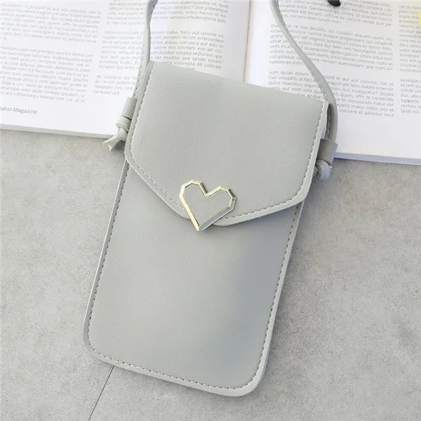 Heart Clasp Phone Crossbody Bag – Women's Mini Shoulder Purse