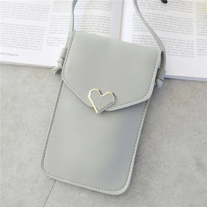 Heart Clasp Phone Crossbody Bag – Women's Mini Shoulder Purse