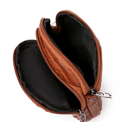 Crossbody Phone Bag for Women – Vintage PU Leather Purse